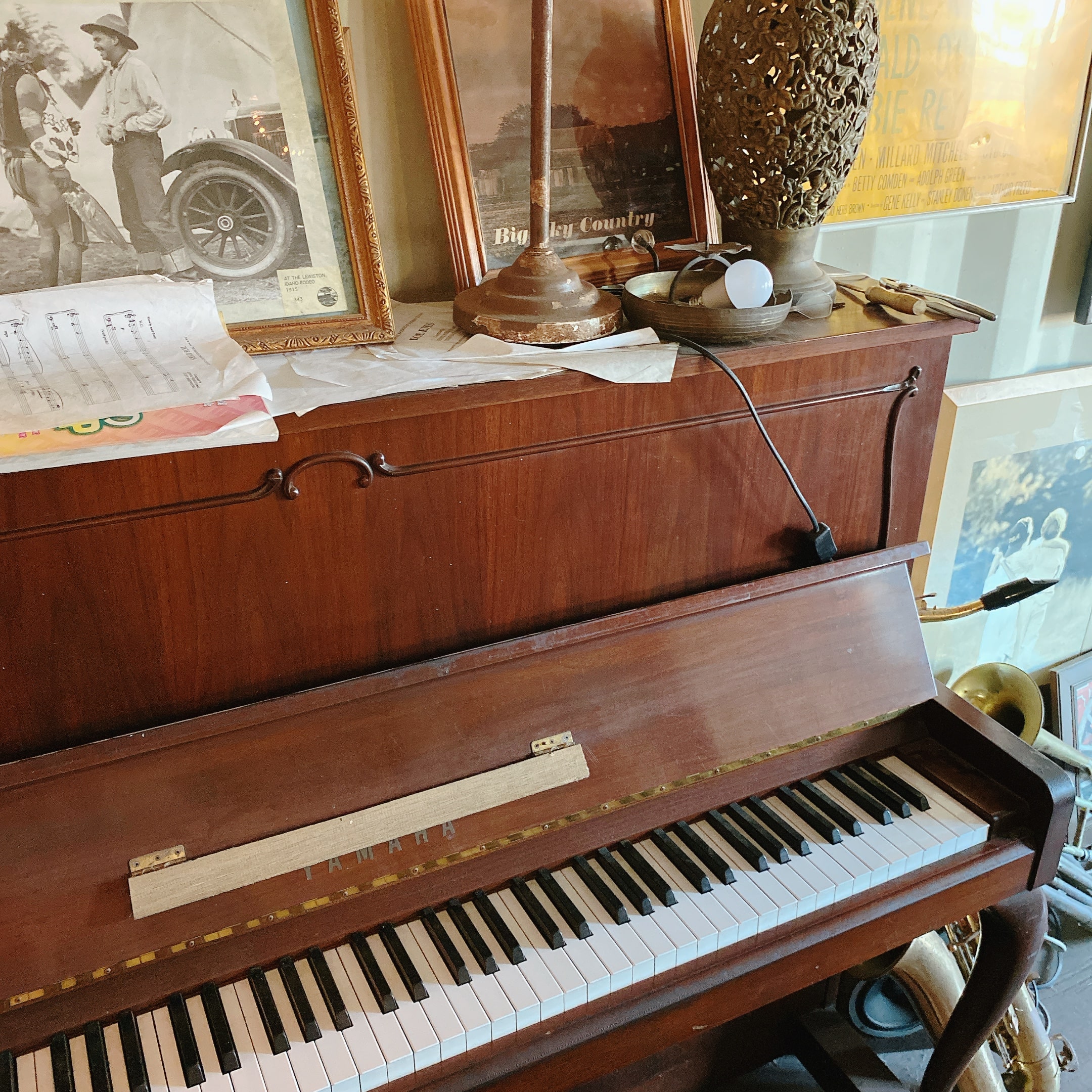 店内にあるピアノ