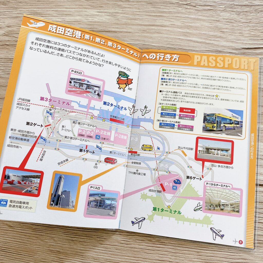成田空港パスポートの空港案内図