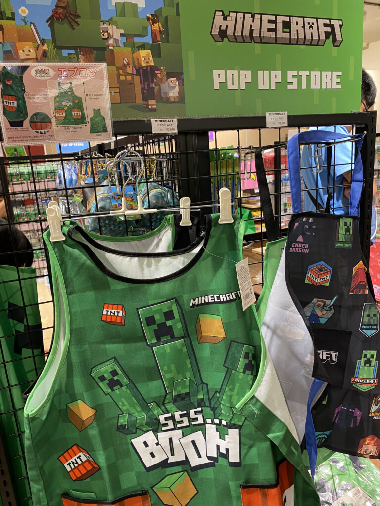 MINECRAFT POP UP STOREの店内