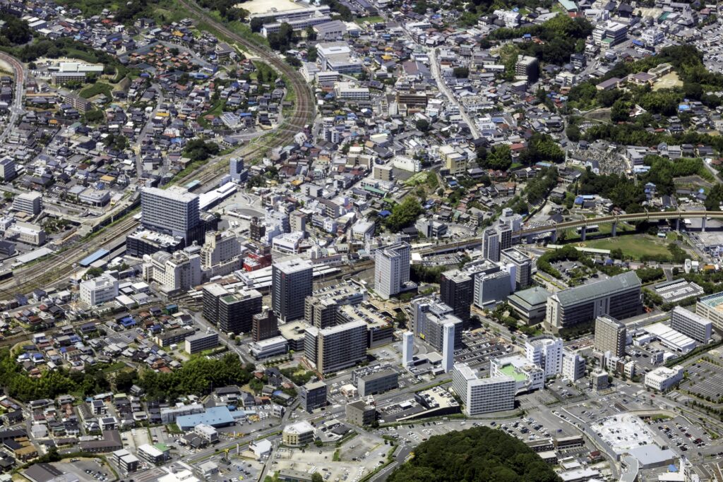 成田市の上空