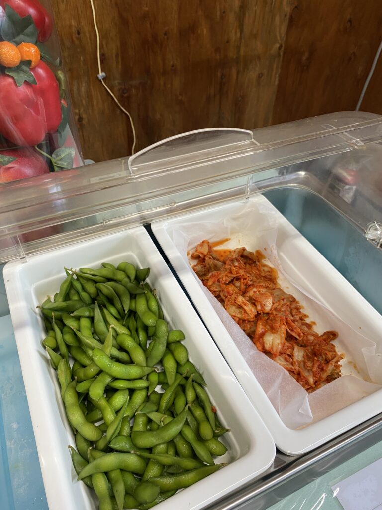 枝豆とキムチ