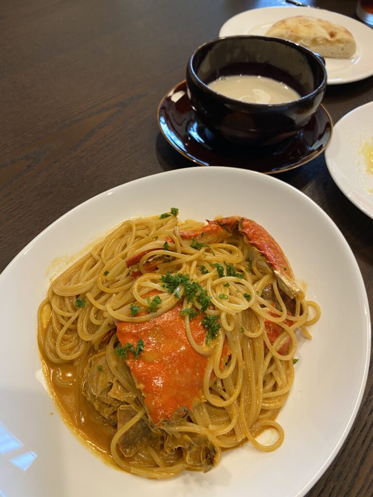 渡り蟹のパスタ