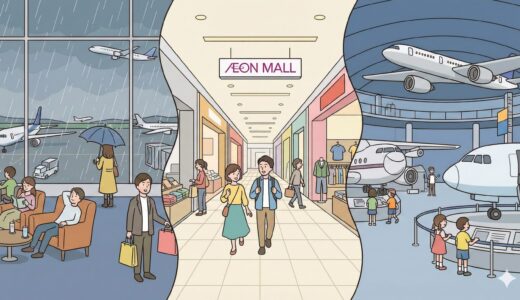 【成田空港×雨の日】濡れない暇つぶし観光スポット完全ガイド｜イオンモール・航空科学博物館・空港内プラン