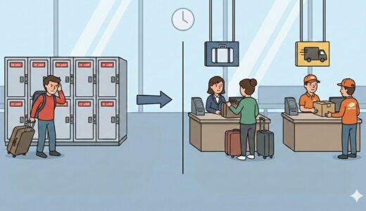 【成田空港の荷物預かり完全ガイド】コインロッカーが空いてない時の代替手段まとめ
