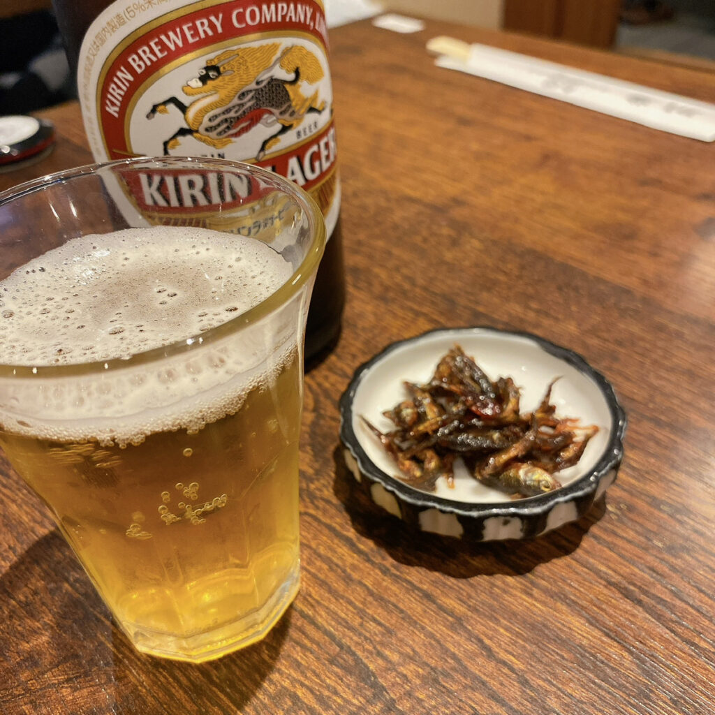 川豊の瓶ビール&佃煮
