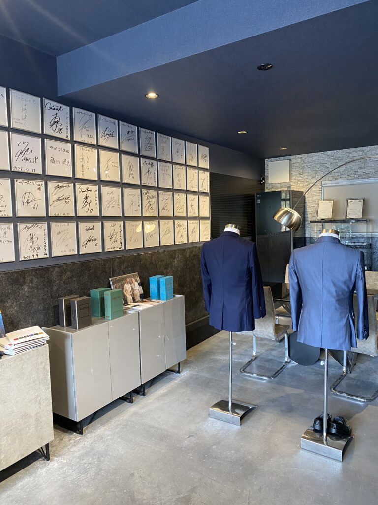 オーダースーツNoahの店内の雰囲気