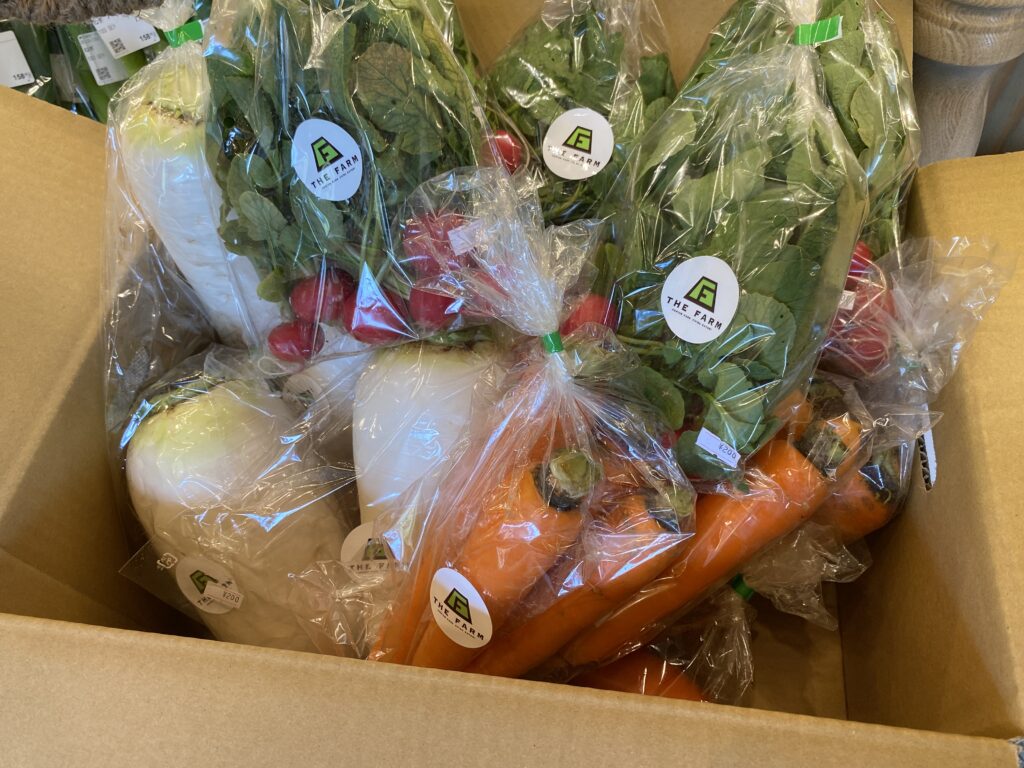 THE FARM BASE店内の野菜