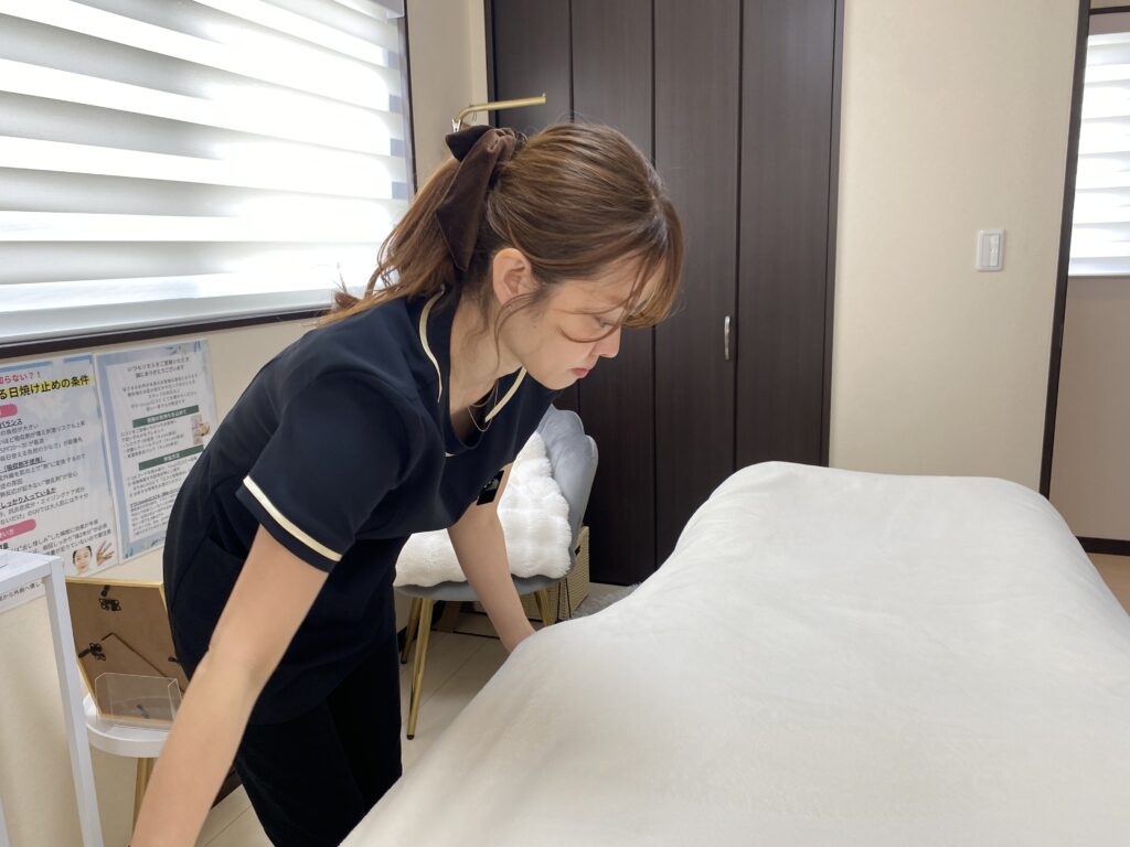 ベットを整える