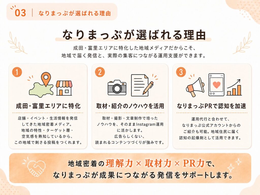 なりまっぷが選ばれる理由