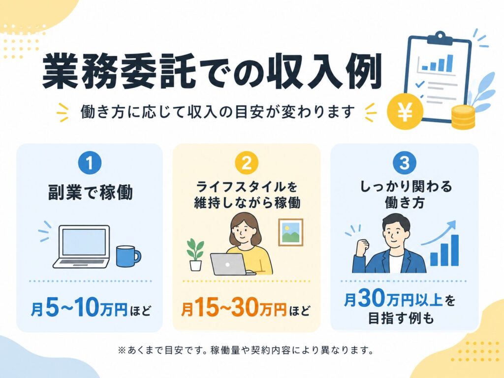 業務委託での収入例