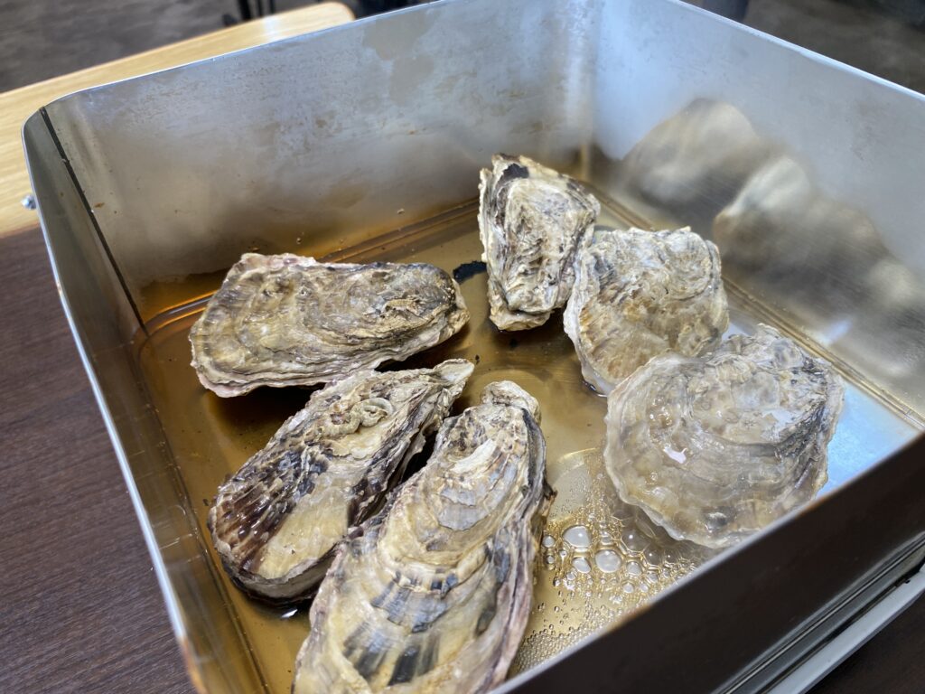 牡蠣のカンカン焼き