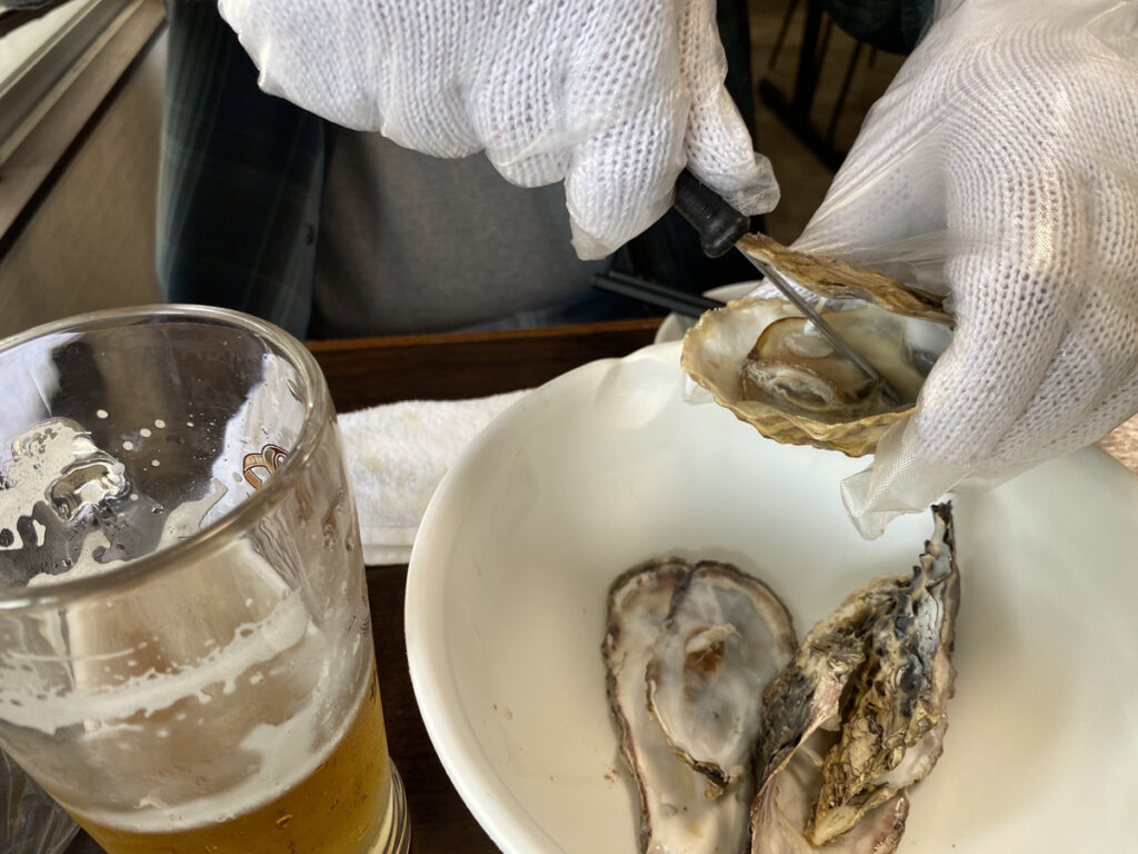 牡蠣のカンカン焼き