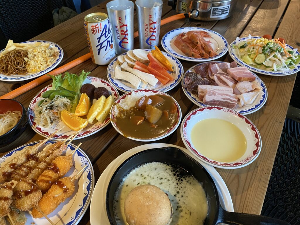 食べ放題BBQのメニュー