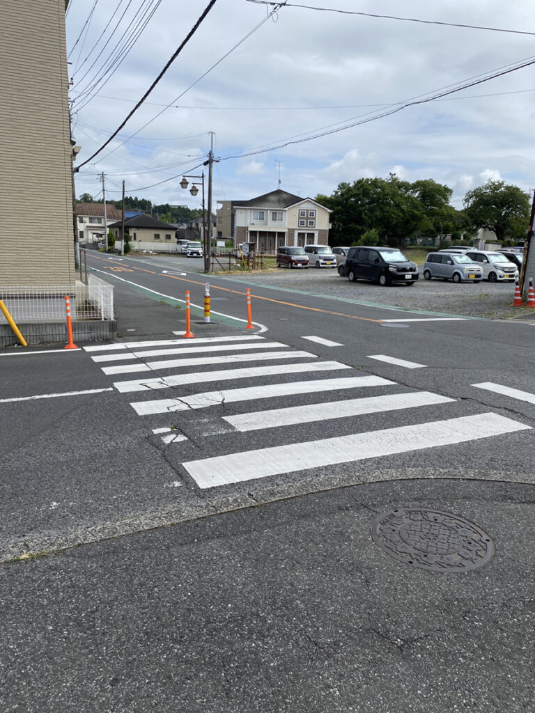 現地で確認した道路設備と通行の様子