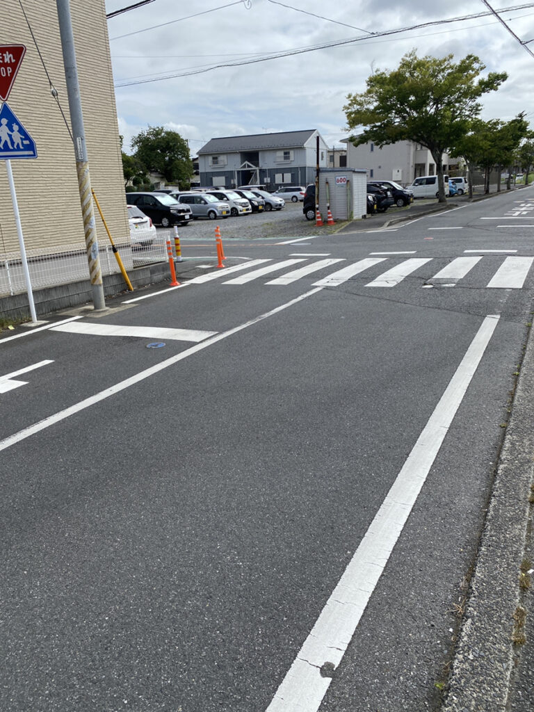 現地で確認した道路設備と通行の様子