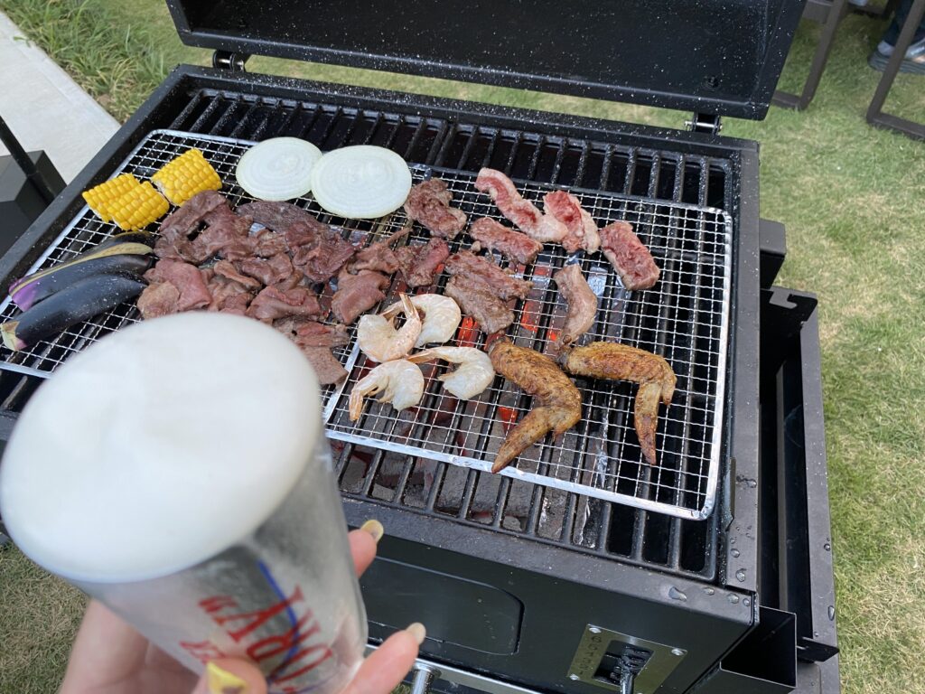 ビールと肉